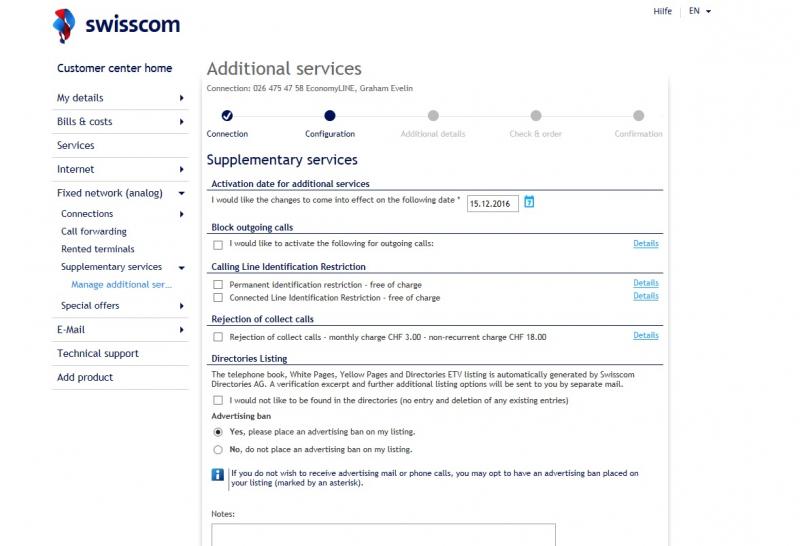 Swisscom callfilter prepaid