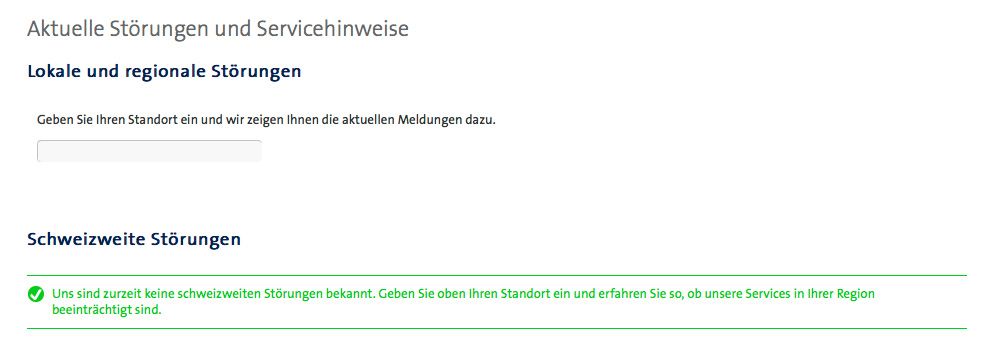 Swisscom-Störungsmeldung 2017-05-02 21:40