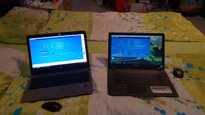 Links HP Probook in Deutsch, Rechts Acer in Englisch