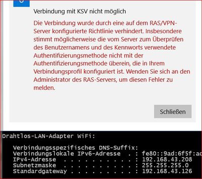 Win10 VPN zu IB2 scheitert