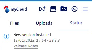 myCloud Desktop App - Status